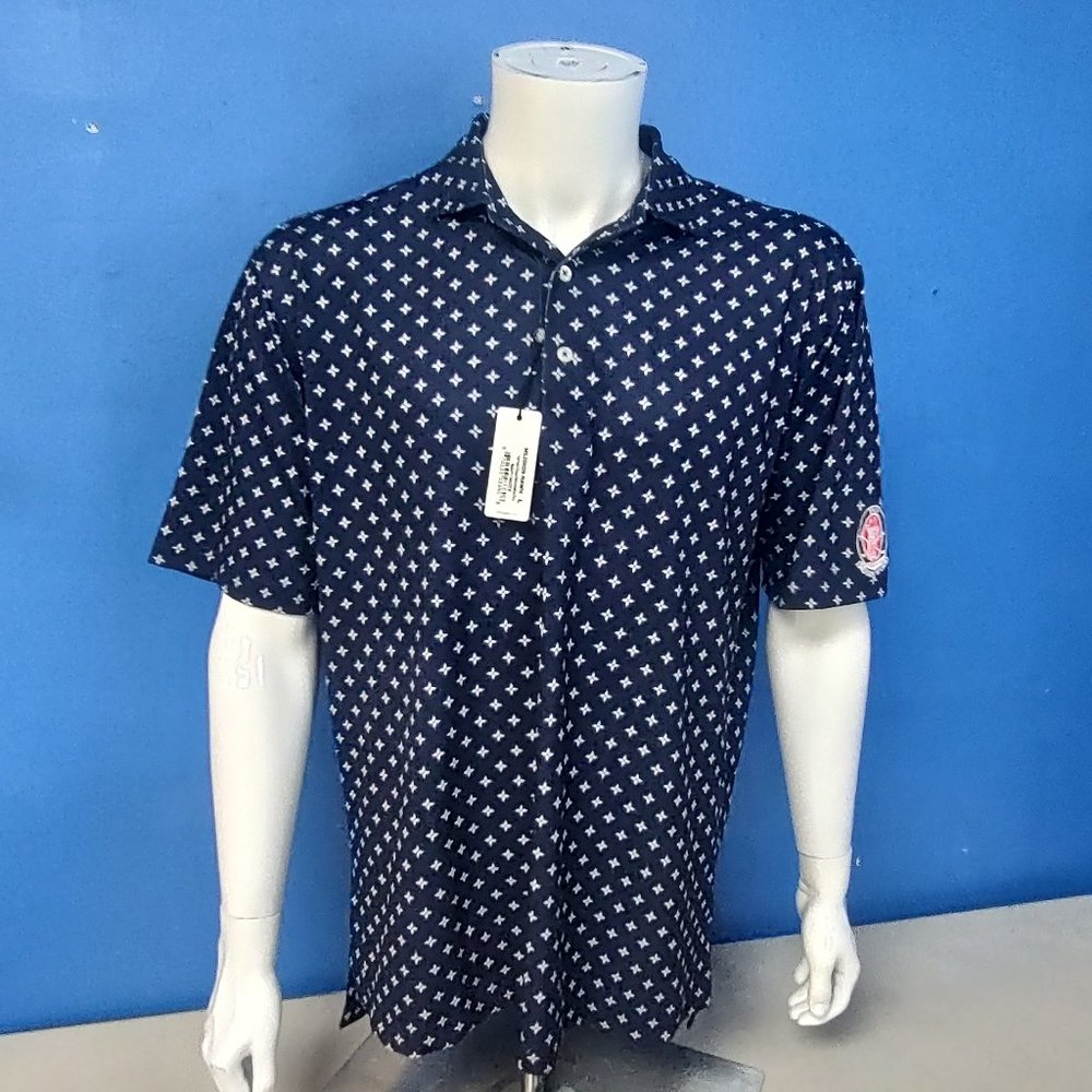 NWT Turtleson Harrison Pique Performance Polo with INDIANWOOD embroidered logo